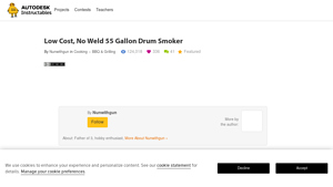 Instructables - Low Cost 55 Gallon Drum Smoker