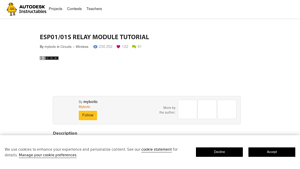 AI-Thinker - ESP01/01S Relay Module