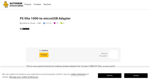 Instructables - PS Vita 1000-to-MicroUSB Adapter