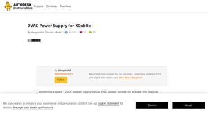 Instructables - 9VAC Power Supply Conversion