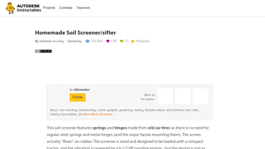 Instructables - Homemade Soil Screener/Sifter