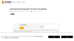 Instructables - Giant Spinning Holographic Christmas Tree Display