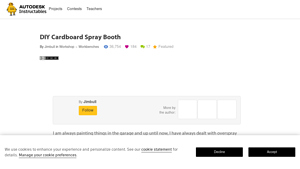 Instructables - DIY Cardboard Spray Booth