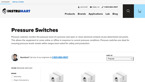 Instrumart - Pressure Switches