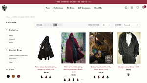 Inter Mode - Medieval Long Tailed Cloak/Cape