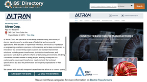 Altran Corp - Electric Transformers