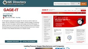 Gage-It, Inc. - Pressure Gauges