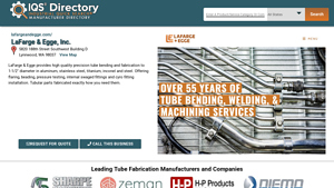 LaFarge & Egge, Inc. - Precision Tube Bending Services