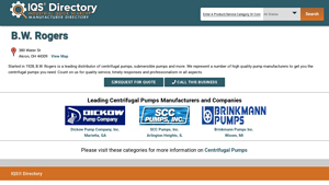 B.W. Rogers - Centrifugal and Submersible Pumps