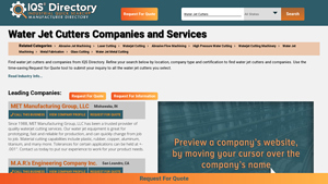 IQS Directory - Water Jet Cutters