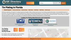 IQS Directory - Tin Plating Services in Florida