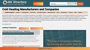 IQS Directory - Cold Heading Manufacturing