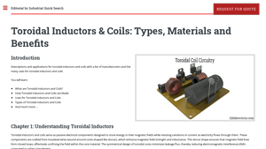 IQS Directory - Toroidal Inductors and Coils