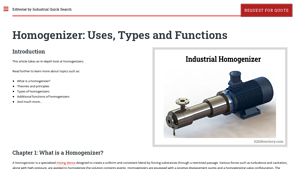 IQS Directory - Homogenizers