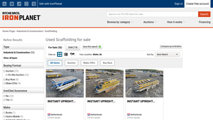 IronPlanet - Scaffolding Models for Sale