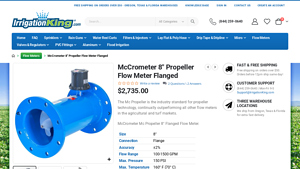 McCrometer - 8 Propeller Flow Meter Flanged