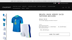 Brazil - Kids Away Jersey Neymar #10