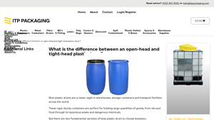 ITP Packaging - Open-Head vs. Tight-Head Plastic Drums