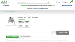 Ives - Schlage HL6 Push/Pull Latch