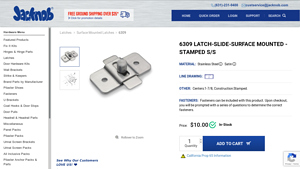 Jacknob - Latch Slide Surface Mounted