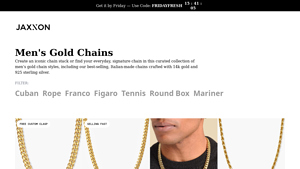 JAXXON - Men's Gold Chains Collection