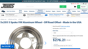 JBugs - 5x205 5 Spoke VW Aluminum Wheel