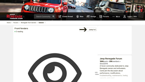 Jeep Renegade - Front Fenders