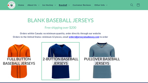 Jerseys Made Easy - Blank Baseball Jerseys