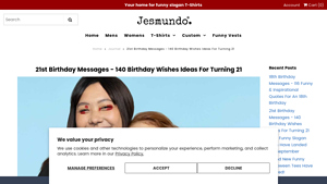 Jesmundo - 21st Birthday T-Shirts