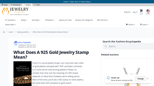 Jewelry Auctioned - Understanding 925 Gold-Plated Jewelry