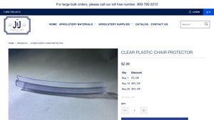 JJ Supply - Clear Plastic Chair Protector