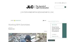 JLC Online - Sonotube Concrete Forms