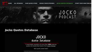 Jocko Podcast - Inspirational Quotes Repository