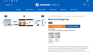 Jonard - TTB-6 Barrel Lock Plunger Key