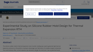 SAGE Journals - Silicone Rubber Molds for RTM