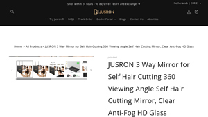JUSRON - 3 Way Mirror for Self Hair Cutting