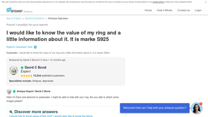 JustAnswer - S925 Sterling Silver Ring