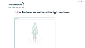 JustSketch - Anime Schoolgirl Uniform Drawing Tutorial