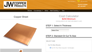 JW Copper Products - Copper Sheet