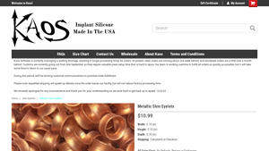Kaos Softwear - Metallic Skin Eyelets