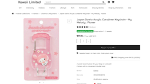 Sanrio - My Melody Acrylic Carabiner Keychain