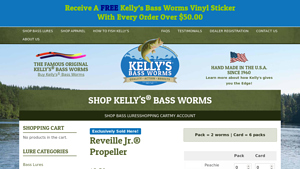 Kelly's Bass Worms - Reveille Jr.® Propeller