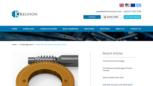 Kelston Actuation - Worm Drives