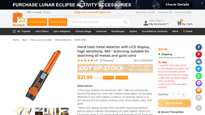 KENTFAITH - Hand Held Metal Detector with LCD Display