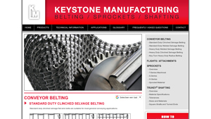 Keystone MFG - Standard Duty Clinched Selvage Belting