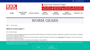 KHK Gears - Worm Gears