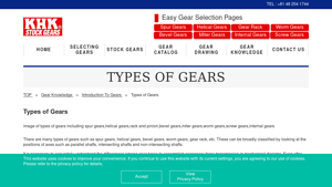 KHK Gears - Types of Gears