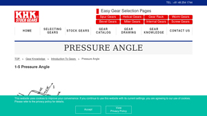 KHK Gears - Pressure Angle Overview