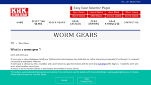 KHK Gears - Worm Gear Overview