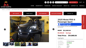 PDG - 2025 Model PDG 6 Passenger Sport Golf Cart
